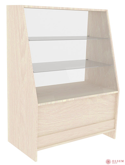 Витрина наклонная ПБН 900х500х1200 мм (МОЛОЧНЫЙ ДУБ)