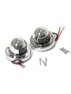 Огни бортовые светодиодные 61х44 мм, нержавеющая сталь