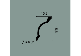 Карниз C217 - 15,6*10,3*200см