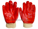 Перчатки х/б МБС  (полный облив нитрилом)   красные на мягком манжете.  ГРАНАТ.(код 0153)
