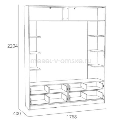 Шкаф комбинированный Оттавия -014.65