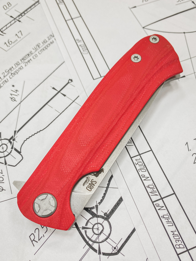 Складной нож Чиж NEXT сталь Elmax,  рукоять G10, цвет красный