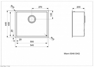 Мойка Reginox Miami 50x40