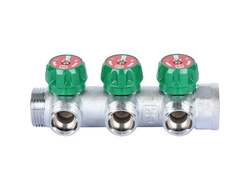 Коллектор регулирующий STOUT 1", 3 отвода 3/4" ЕК (Арт. SMB-6850-013403)