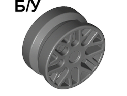 ! Б/У - Wheel 11mm D. x 6mm with 8 'Y' Spokes, Dark Bluish Gray (93595 / 4648131) - Б/У