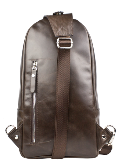Кожаный кросс-боди рюкзак Crespino brown (арт. 
3106-52)