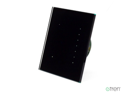 Q600S (Чёрный) Проходной сенсорный выключатель света для всех видов ламп с функцией таймера на выключение и ИФК ДУ