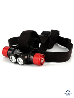 Фонарь подводный налобный Sargan "NIGHT STAR" 900Lm, теплый свет