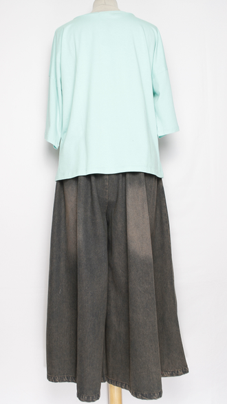 Футболка "Шов спереди" бирюзовая р.48