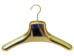 AM181G Вешалка пластик шубная широкая цвет золото