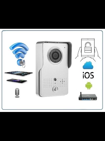 WiFi/LAN вызывная панель видеодомофона, интерком связь с активным подавлением шума, открытие замка через мобильное приложение, VGA. до - 20 град.С.