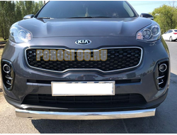 Защита переднего бампера овал d75*42 Kia Sportage 4 (2015-2018)