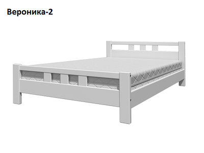 Кровать Вероника 2 Дуб белый (Браво)