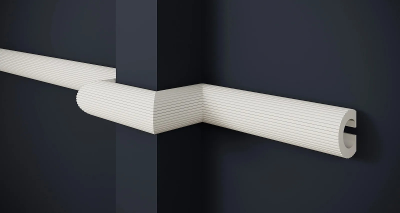 Молдинг Decor Dizain DD635, дюрополимерный, влагостойкий, под покраску, длина 2 м