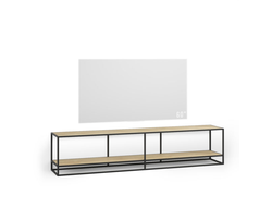 Тумба TV stand 200 lite 2 black светлый дуб