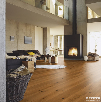 Паркетная доска Meister Дуб Витал Бакеральм 8834 в интерьере