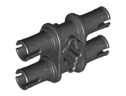 Technic, Pin Double with Axle Hole, Black (32138 / 4119589)