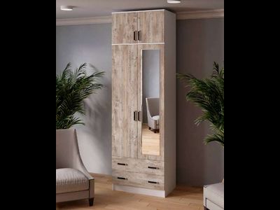 Шкаф «Лагуна-08» с зеркалом с антресолью (Тэкс)