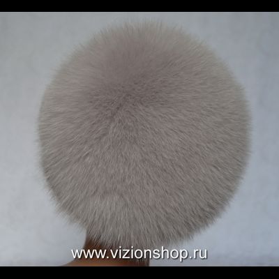 Пудровая женская шапка с меховой отделкой Vizio Италия 6470 TP без страз