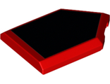 Tile, Modified 2 x 3 Pentagonal with Black Pentagon Pattern, Red (22385pb184 / 6291048)