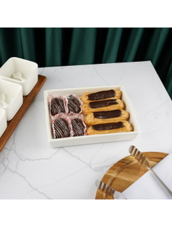 Блюдо прямоугольное 22*17 см h 3,5 см, фарфор