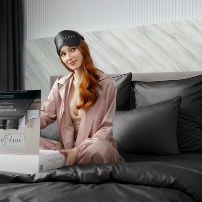 Комплект постельного белья  Diamond Серый космос (графит)