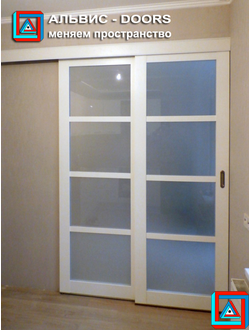 Раздвижная МДФ перегородка - каскад из 2-х створок