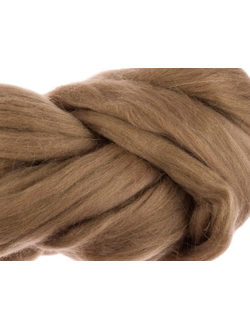 Шерсть для валяния, лента гребенная, Камтекс, полутонкая, шампанское  (031), 50г