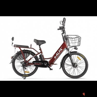 Велогибрид GREEN CITY e-ALFA new коричневый