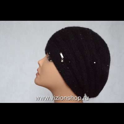 Женский головной убор вязаный с пайетками фото шапок, беретов и шляп с пайетками