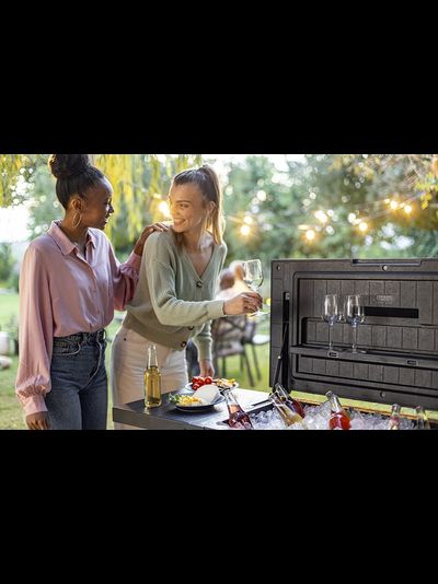 Стол-бар (Patio Cooler &amp; Beverage Cart) серый