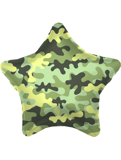 Шар 19"/48 см Звезда "Камуфляж" Россия