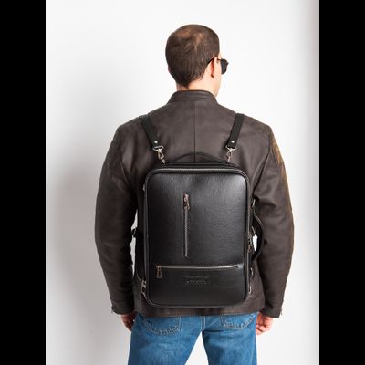 Кожаная сумка-рюкзак Castenaso black (арт. 3108-01)