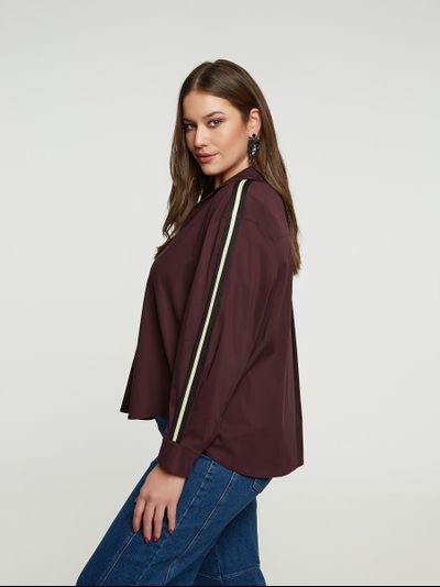 Женская рубашка с лампасом