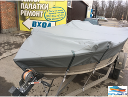 Тент на лодку РИВЕРБОТ 390 С КРЕНОЛИНАМИ