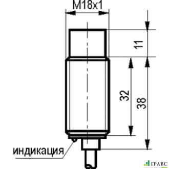 Индуктивный датчик ISN F4A-31P-8-L