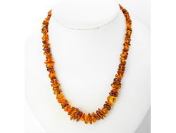 Бусы из коньячного янтаря "Галька"