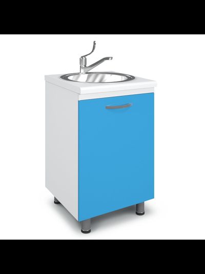 Тумба медицинская с полками под мойку на опорах ТММ-1.0