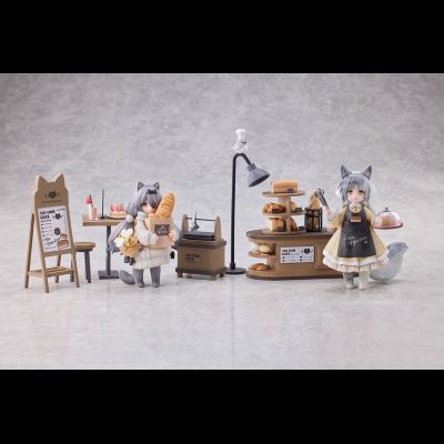 Набор из двух фигурок с декорациями Customer Cat DLC Series, Tea Time Cats Meow Town &quot;Bread House&quot;