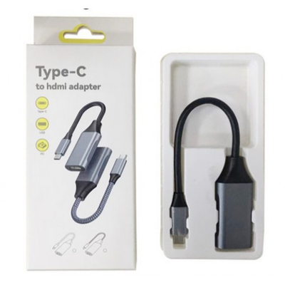 Адаптер/переходник KS-772 4K USB Type C (M) в HDMI (F)