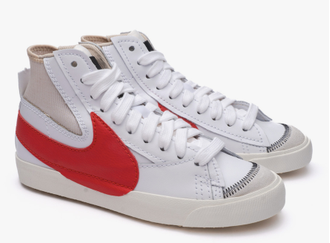 Nike Blazer Mid 77 Jumbo White Red (Белые) сбоку