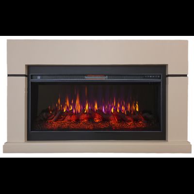 Линейный электрокамин Гранд бежевый с очагом FreeSpace 40 LED FX QZ