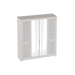 Валенсия спальня Шкаф 4х дверный Персидский жемчуг / Дуб натуральный светлый ш*г*в 1956 ? 576? 2210 мм