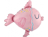 Шар (30&#039;&#039;/76 см) Фигура, Тропическая рыбка, Розовый, 1 шт.