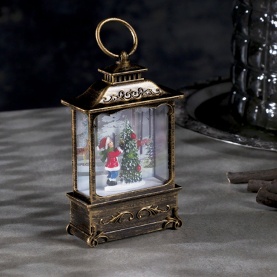 Новогодний фонарик «Ребёнок у ёлки» 7.6 × 13.5 × 3.2 см
