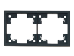 Рамка двойная стандарт, черный сатин Rikett - 35820 MB