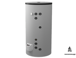Комбинированный напольный водонагреватель 500л, с двумя теплообменниками, эмалированный