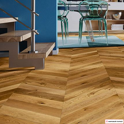 Паркетная доска Barlinek Французская елка Дуб Caramel 130 мм елочка лак шип-паз с фаской толщина 14 мм 0.61 м2