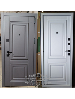 STEEL ART (МЕЛИТОПОЛЬ). NEW ТРОЯ 237.  105 мм. СТАЛЬ 2 мм. (ТРЕХКОНТУРНАЯ). ЯСЕНЬ ГРАФИТ СОФТ/ ЯСЕНЬ БЕЛЫЙ СОФТ. ДВУХЦВЕТНЫЙ КОРОБ.