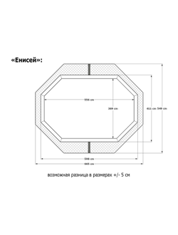Деревянный бассейн "Енисей" 550 х 370 см глубиной 145 см от Кристалл